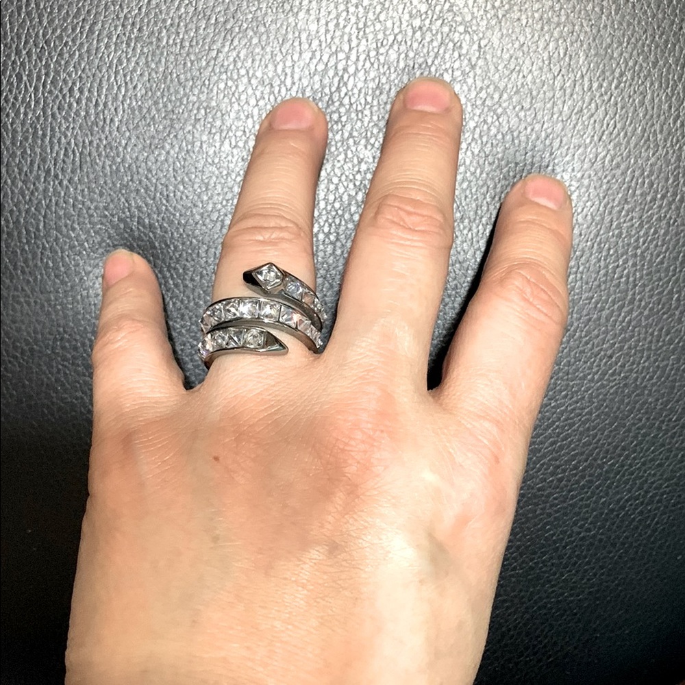 Henry Bendel Silver diamond Snake Ring